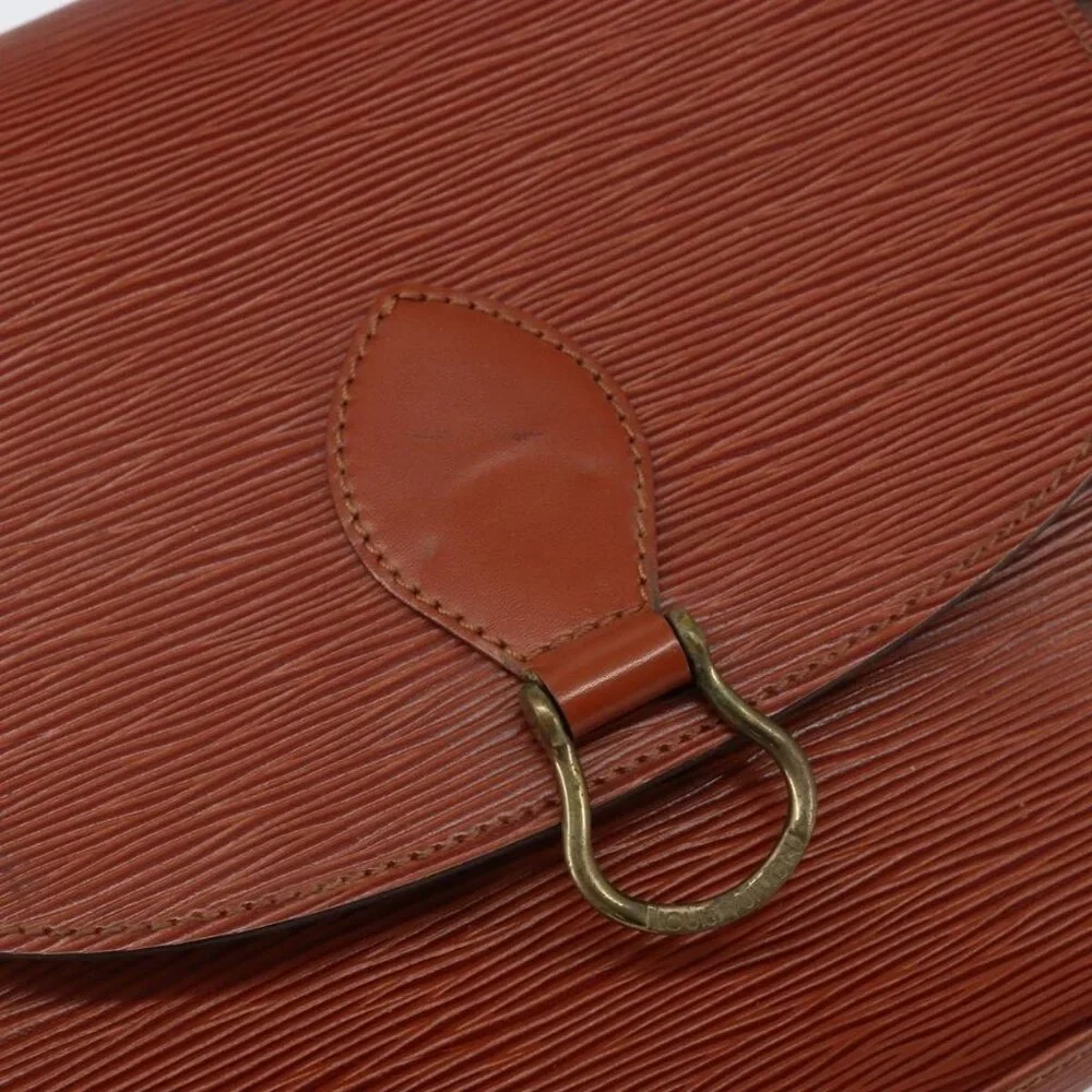 Authentic LOUIS VUITTON Epi Saint Cloud GM Shoulder Bag Brown M52193 LV - Picture 6 of 16